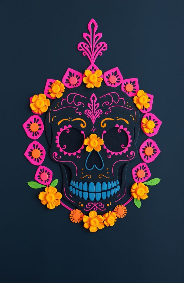 Charcoal Skull Marigold