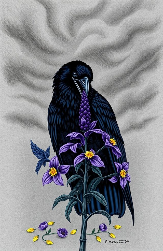 Raven with Wolfsbane