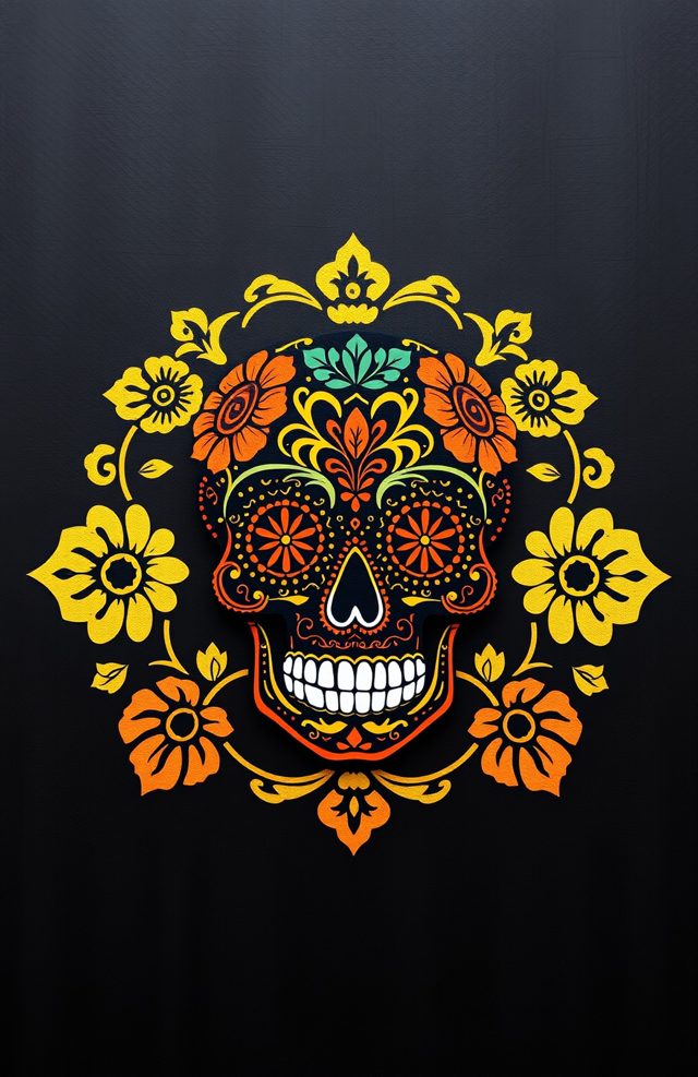 Phone Case: Marigold Sugar Skull