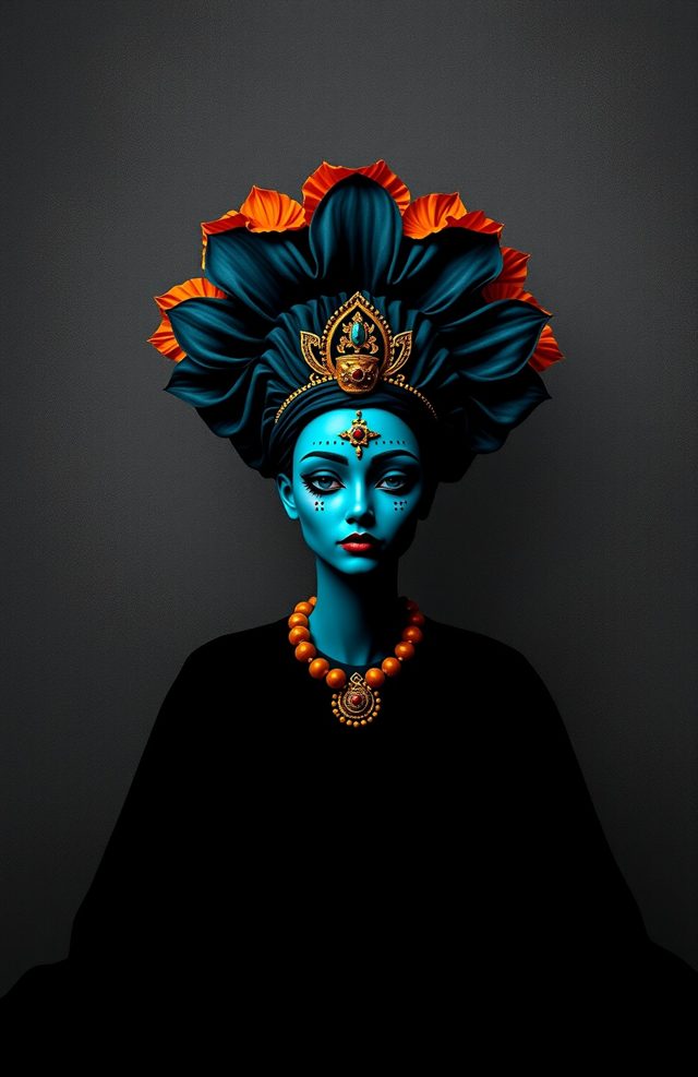Phone Case: Teal Catrina