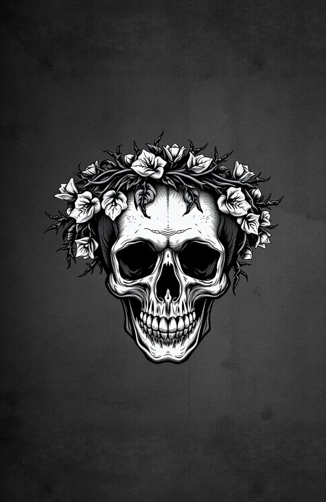 Crowned Skull with Ivy