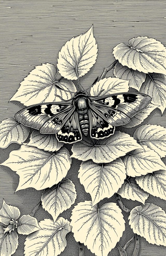 Moth on Poison Ivy