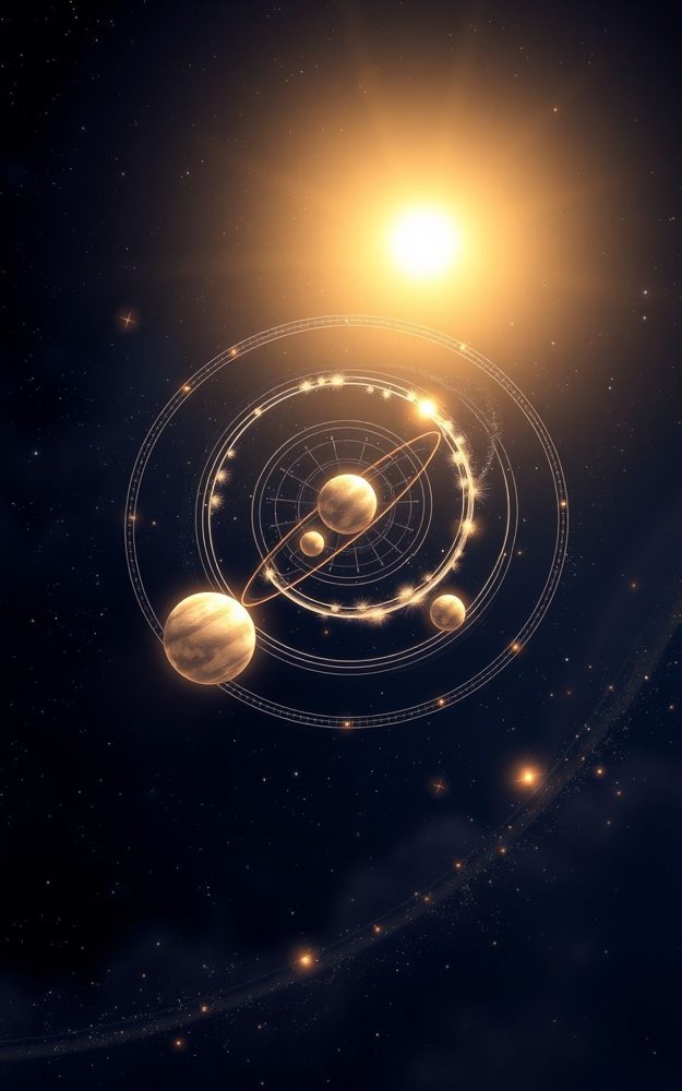 Cosmic Orrery Glow Celestial Phone Case For iPhone Samsung