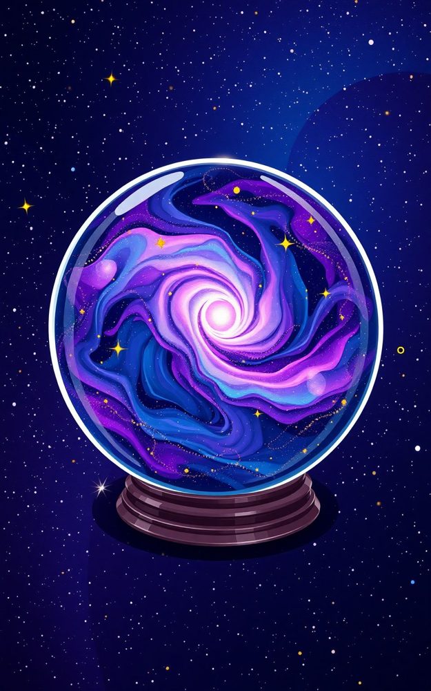 Crystal Ball Galaxy Mystical Astrology Vibe Phone Case For iPhone Samsung