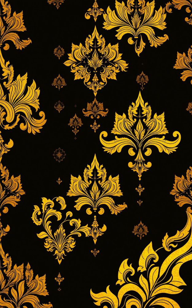 Ornate Baroque Thai Gilded Pattern Phone Case For iPhone Samsung