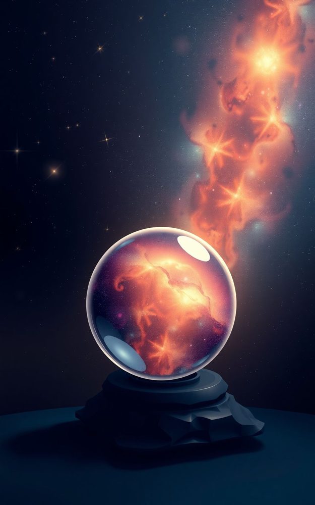 Fantasy Nebula Crystal Ball Gaze