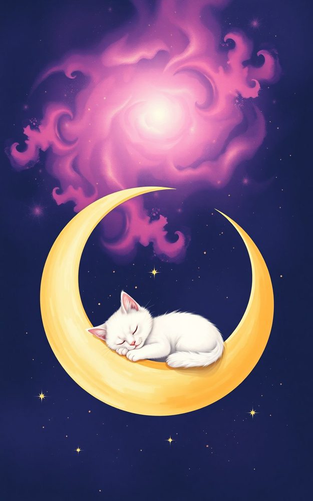 Dreamy Starry Cosmic Kitten Phone Case For iPhone Samsung