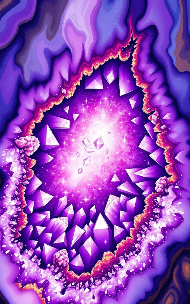 Sparkling Geode Crystal Magic Phone Case For iPhone Samsung