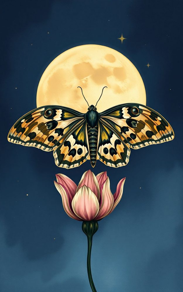 Ethereal Butterfly Floral Lunar Moth Dream Garden Phone Case For iPhone Samsun