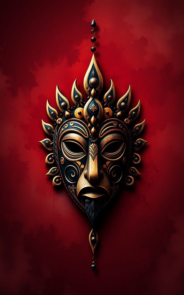 Ornate Tribal Mask Totem Phone Case For iPhone Samsung