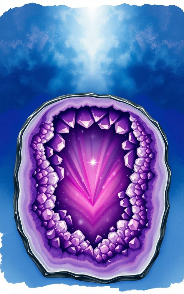 Gemstone Illustration Crystalline Geode Interior Phone Case For iPhone Samsung