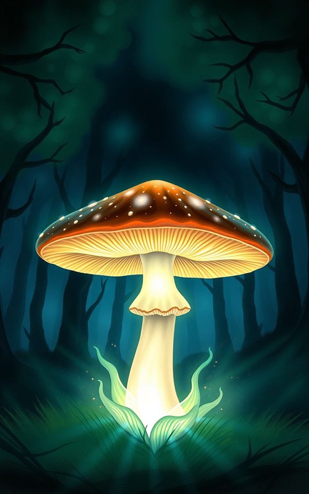 Glowing Mystic Mushroom Grove Phone Case For iPhone Samsung