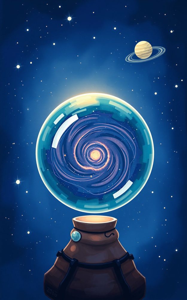 Mystic Crystal Ball Stargaze Galaxy Phone Case For iPhone Samsung