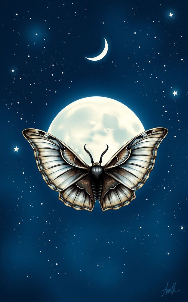 Stargazer Lunar Moth Phone Case For iPhone Samsung