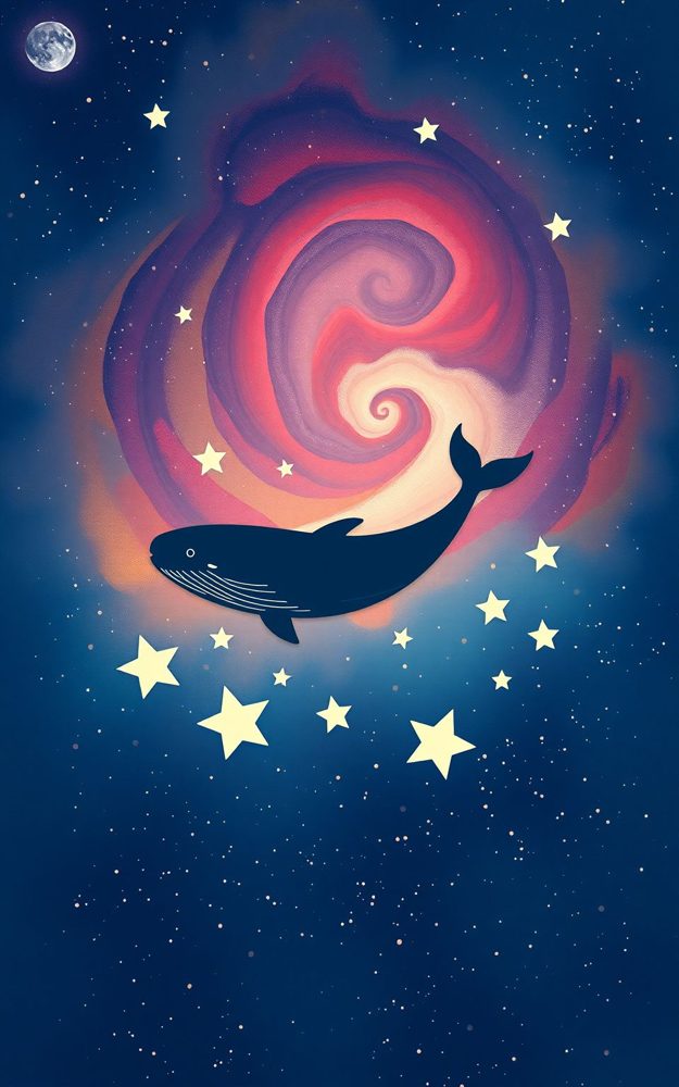Cosmic Whale Song Phone Case For iPhone Samsung