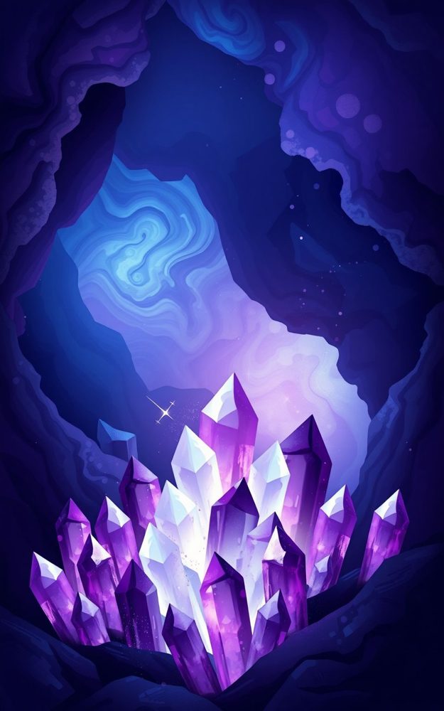 Magical Crystal Cavern Stylized Cave