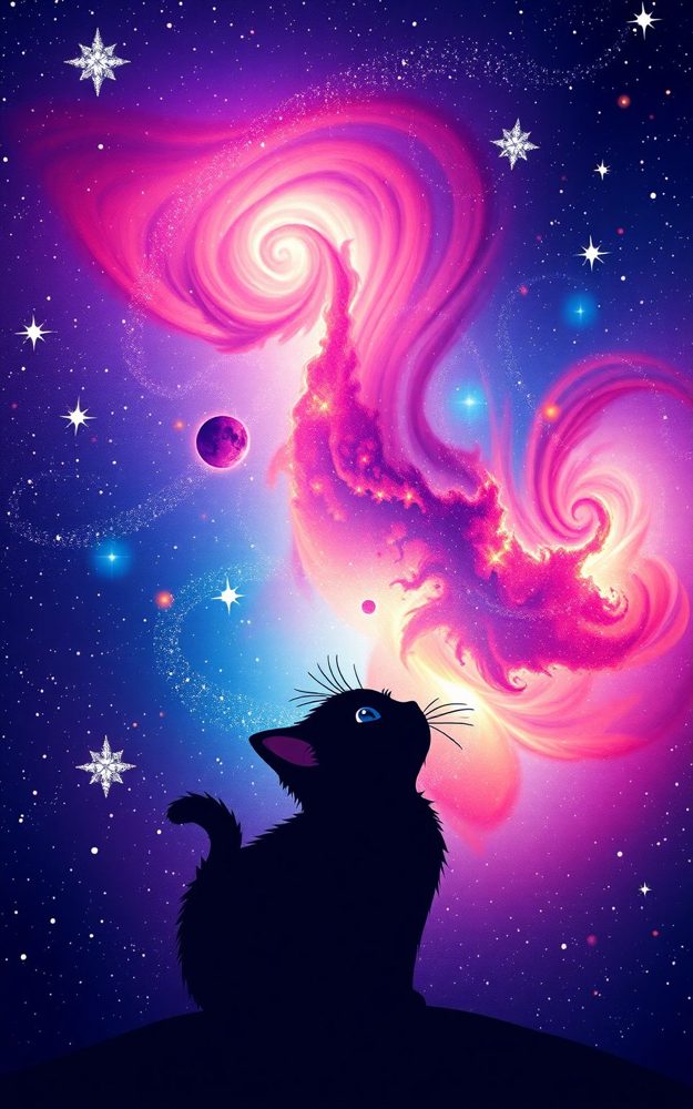 Cosmic Kitten Celestial Witchy