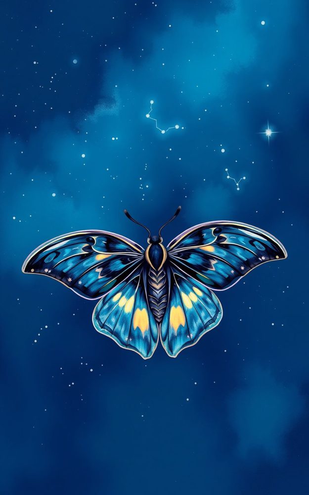 Abstract Butterfly Celestial Moth