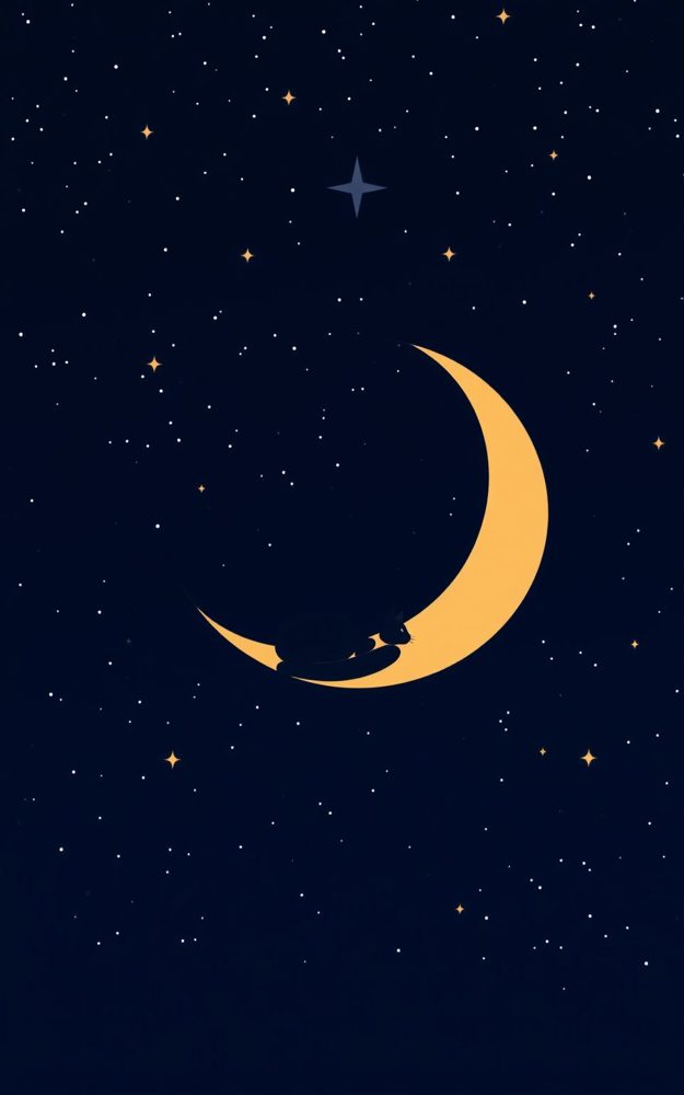 Lunar Cat Silhouette Minimalist Moon Phone Case For iPhone Samsung