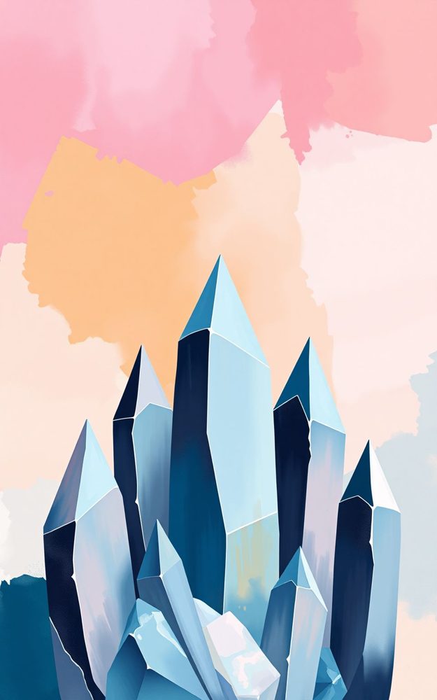 Abstract Crystal Quartz Cluster Phone Case For iPhone Samsung