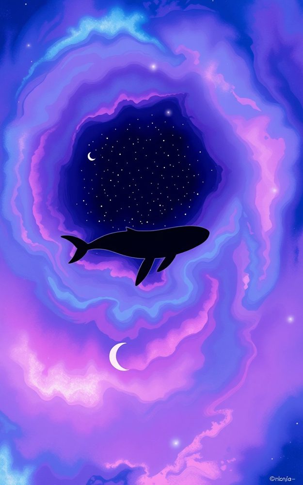 Galactic Whale Song Nebula Dream Phone Case For iPhone Samsung