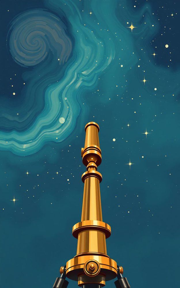 Starry Night Telescope Painterly Phone Case For iPhone Samsung