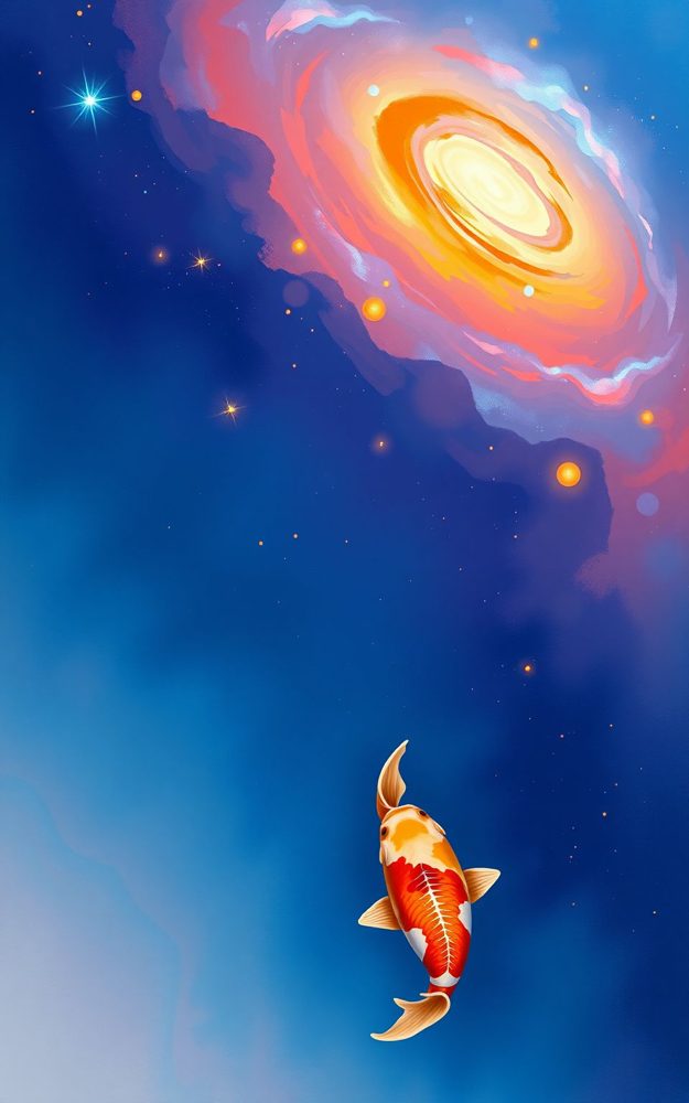 Cosmic Koi Fish Galaxy Phone Case For iPhone Samsung