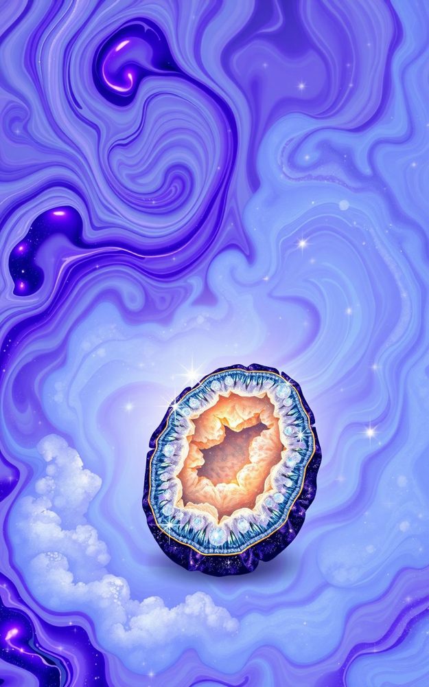 Mystic Crystal Geode Phone Case For iPhone Samsung