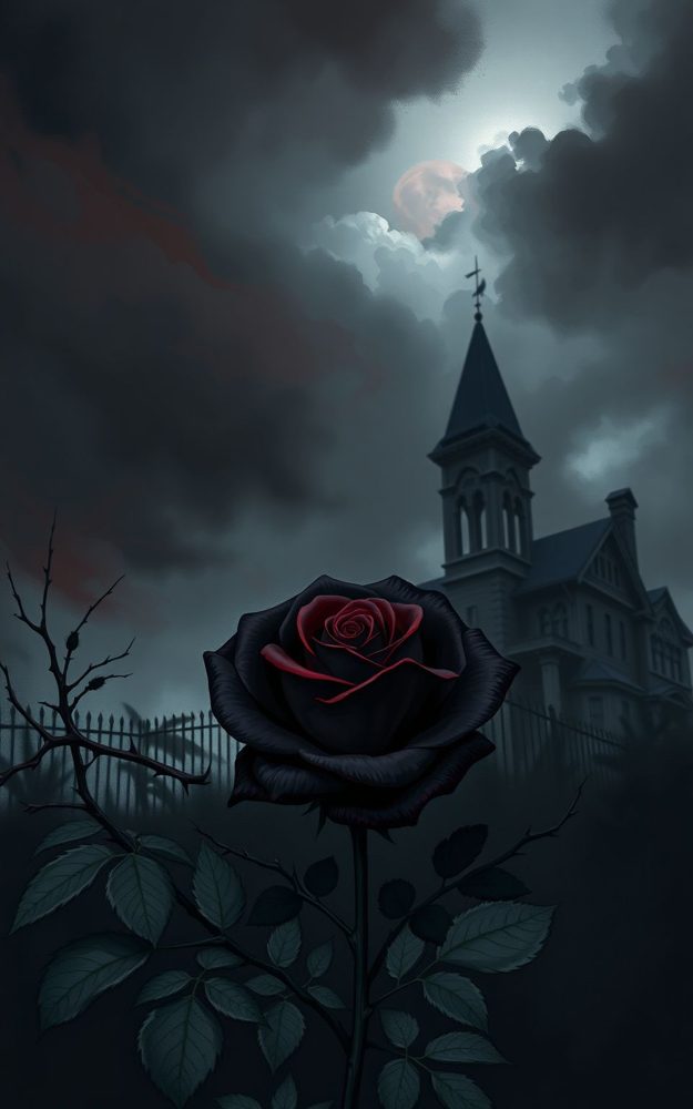Gothic Rose Haunted Mansion Phone Case For iPhone Samsung