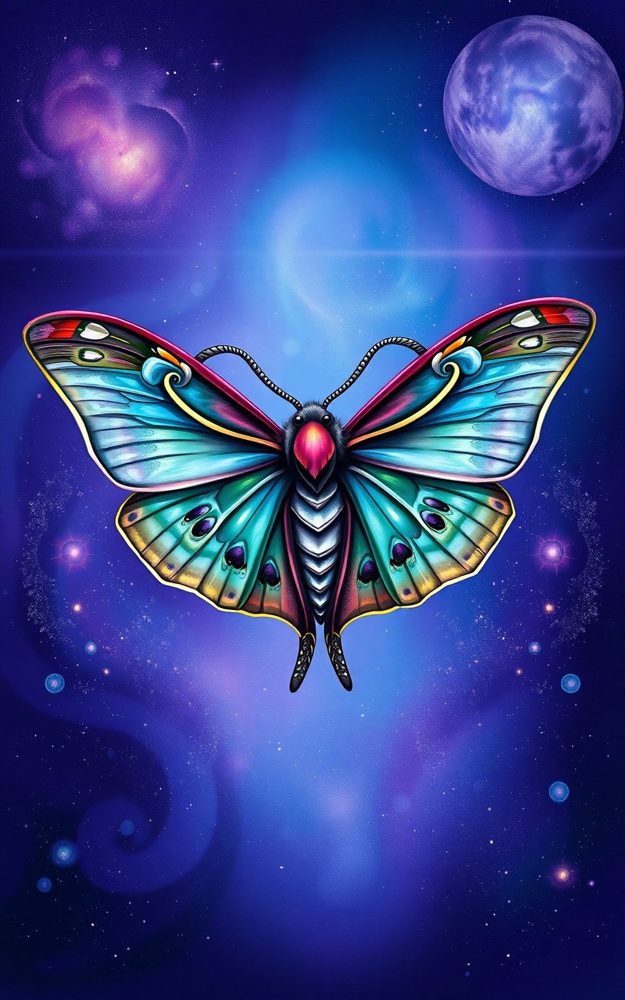 Mystic Luna Moth Psychedelic Phone Case For iPhone Samsung