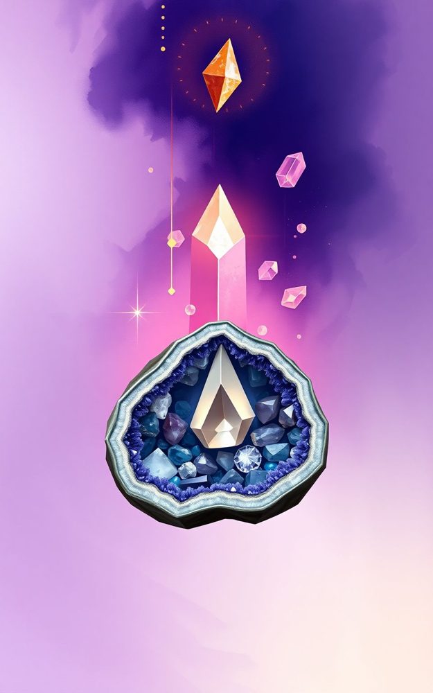 Geometric Crystal Abstract Mystic Geode