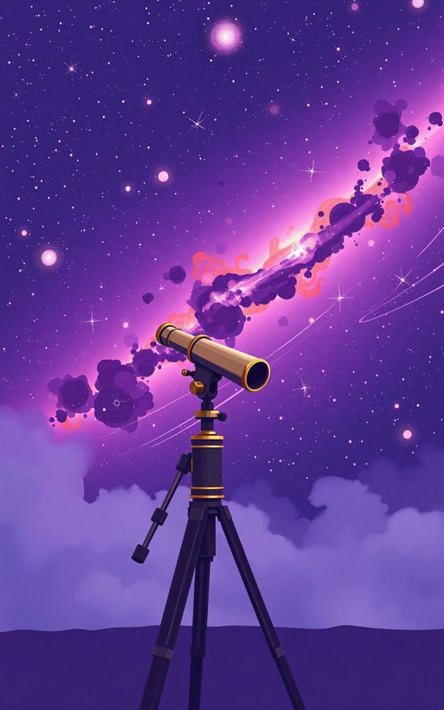Vintage Telescope Starry Night Phone Case For iPhone Samsung