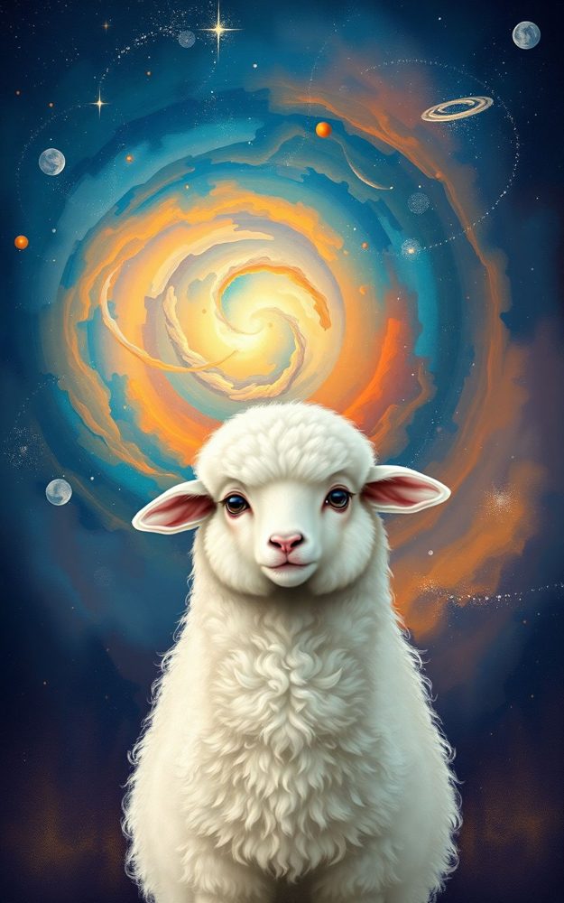 Galactic Cloud Cosmic Sheep Phone Case For iPhone Samsung