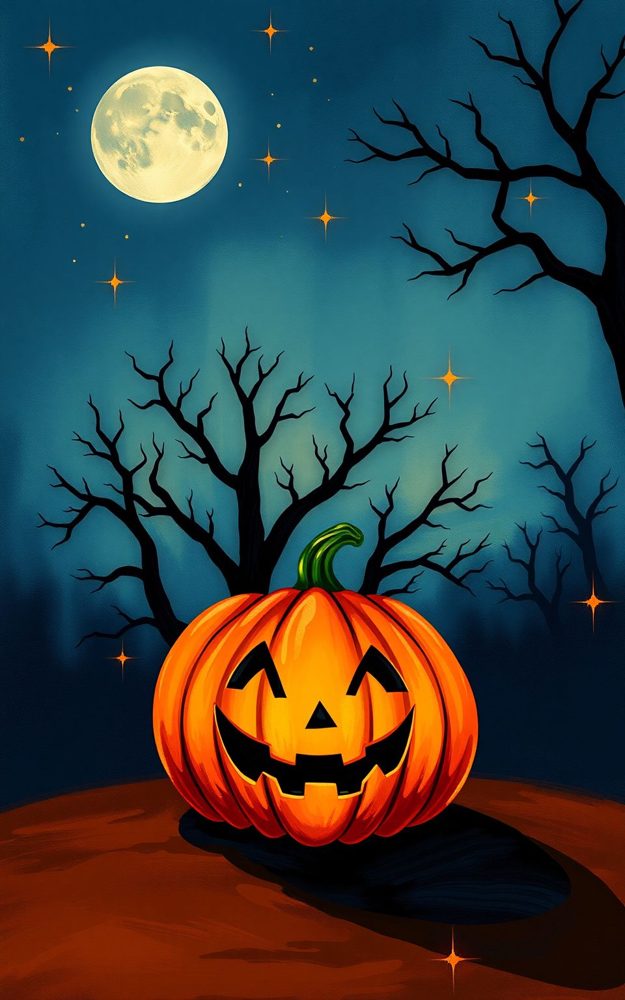 Spooky Halloween Pumpkin Patch