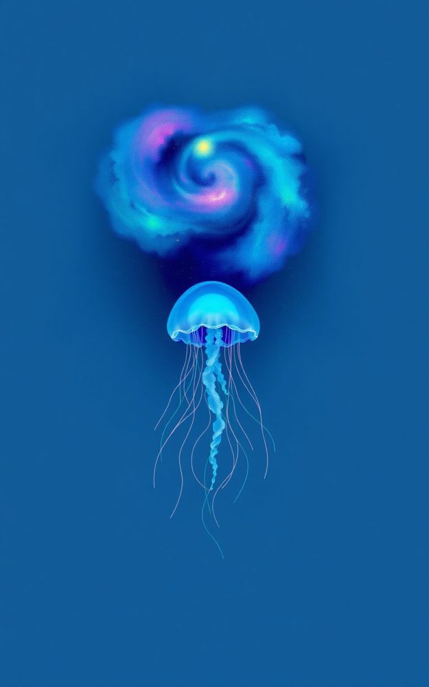 Glowing Cosmic Jellyfish Nebula Phone Case For iPhone Samsung