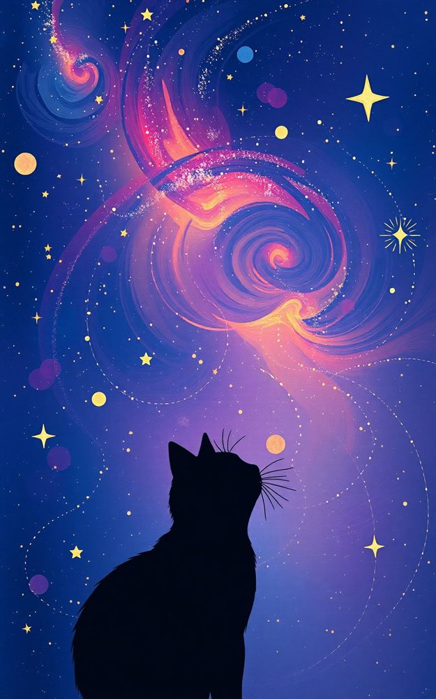 Cosmic Cat Galaxy Phone Case For iPhone Samsung