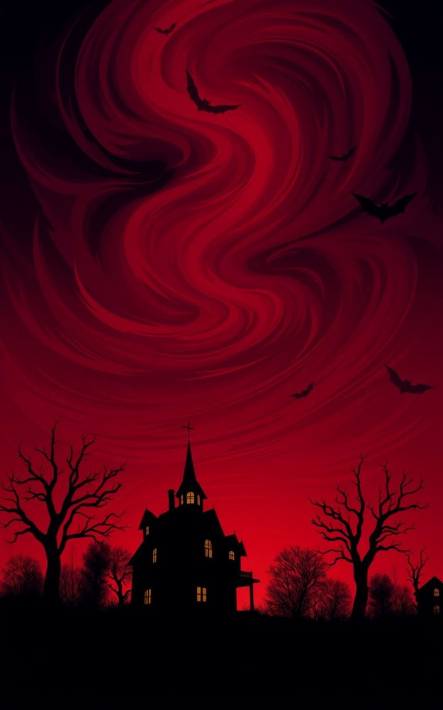 Spooky Haunted House Silhouette Phone Case For iPhone Samsung