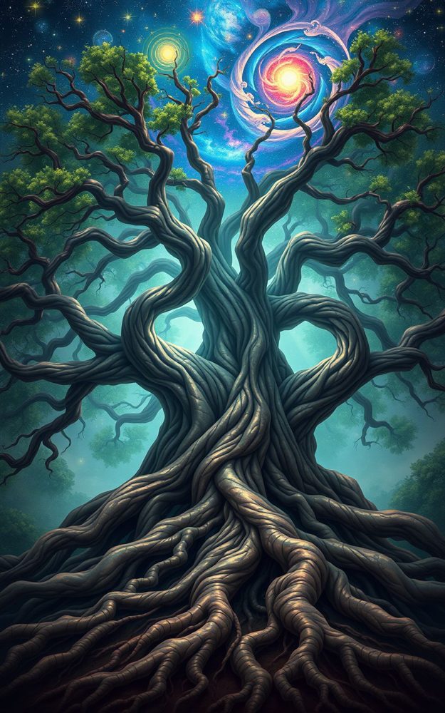 Ancient Tree Cosmic Wisdom Phone Case For iPhone Samsung