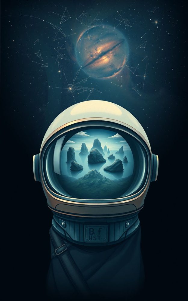 Cosmic Surreal Astronaut Space Gaze