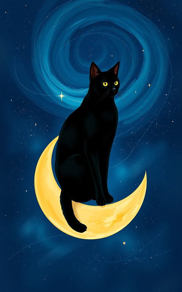 Dreamy Moonlit Cat Perch Phone Case For iPhone Samsung