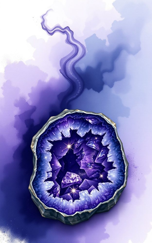 Mystic Crystal Geode Watercolor Phone Case For iPhone