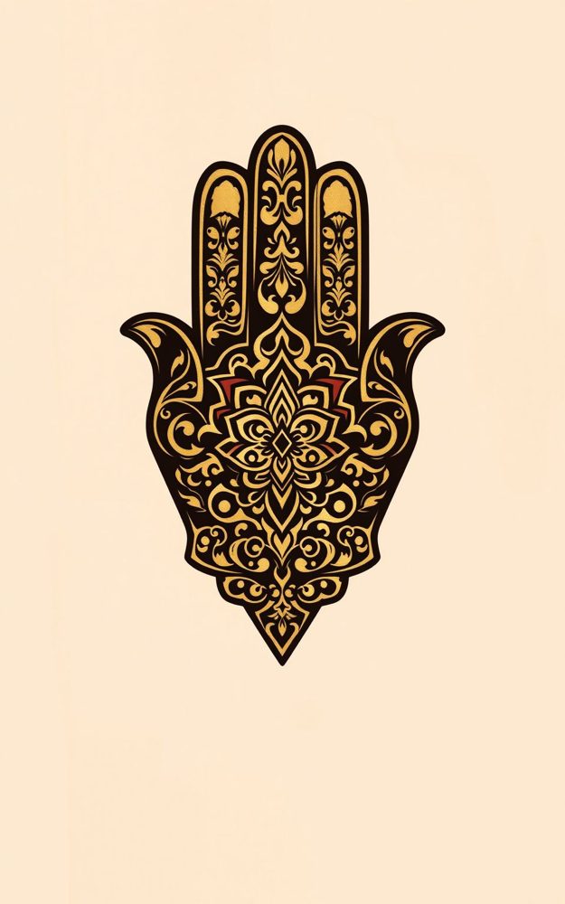 Ornate Hamsa Hand Spiritual Phone Case For iPhone Samsung