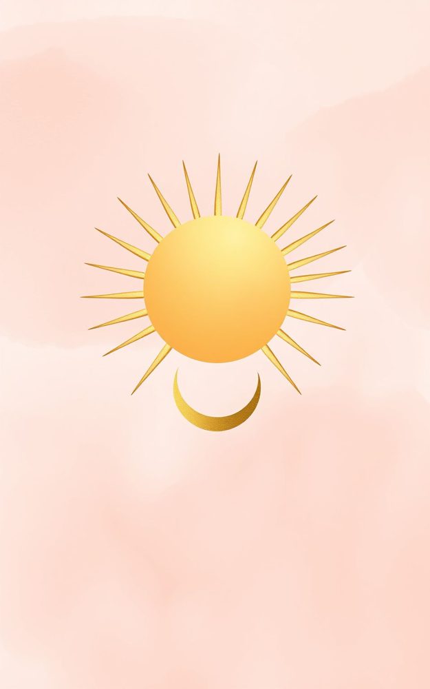 Minimalist Boho Sun Crescent Phone Case For iPhone Samsung
