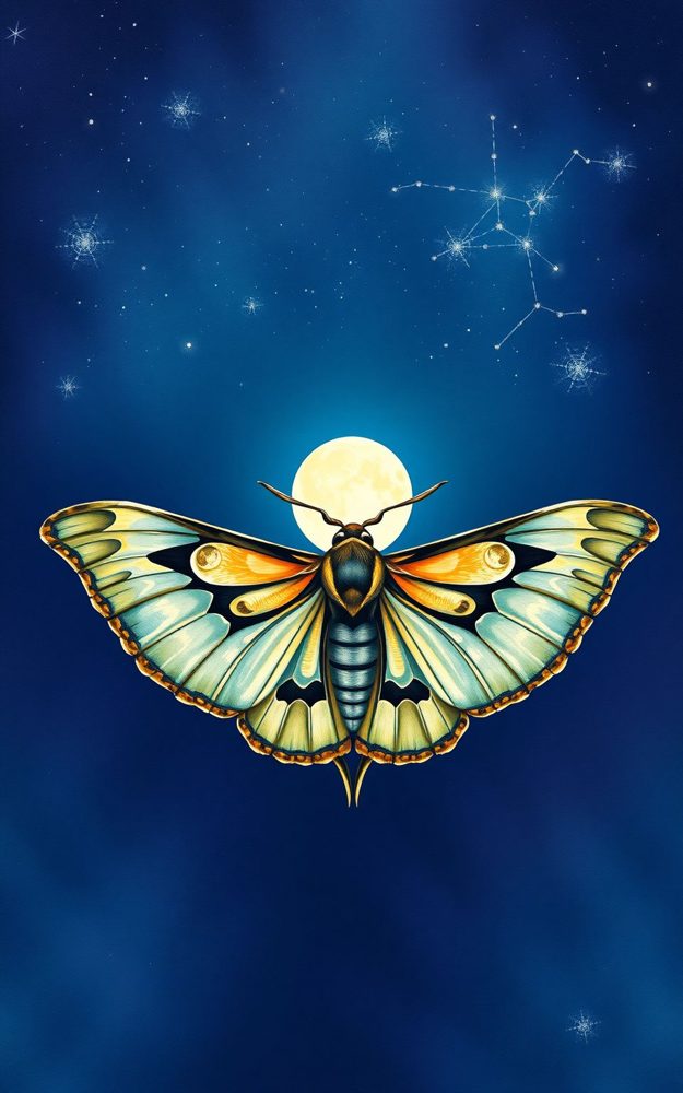 Moth Moon Lunar Moth Dreamscape Phone Case For iPhone Samsung