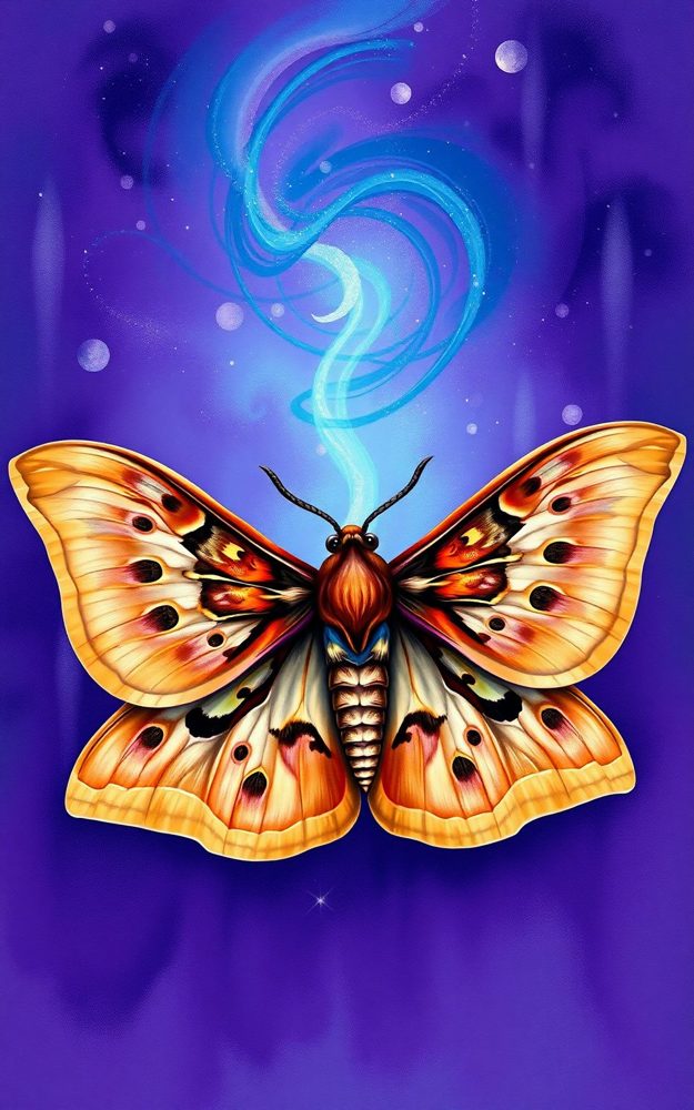 Mystical Lunar Moth Astral Dust Phone Case For iPhone Samsung
