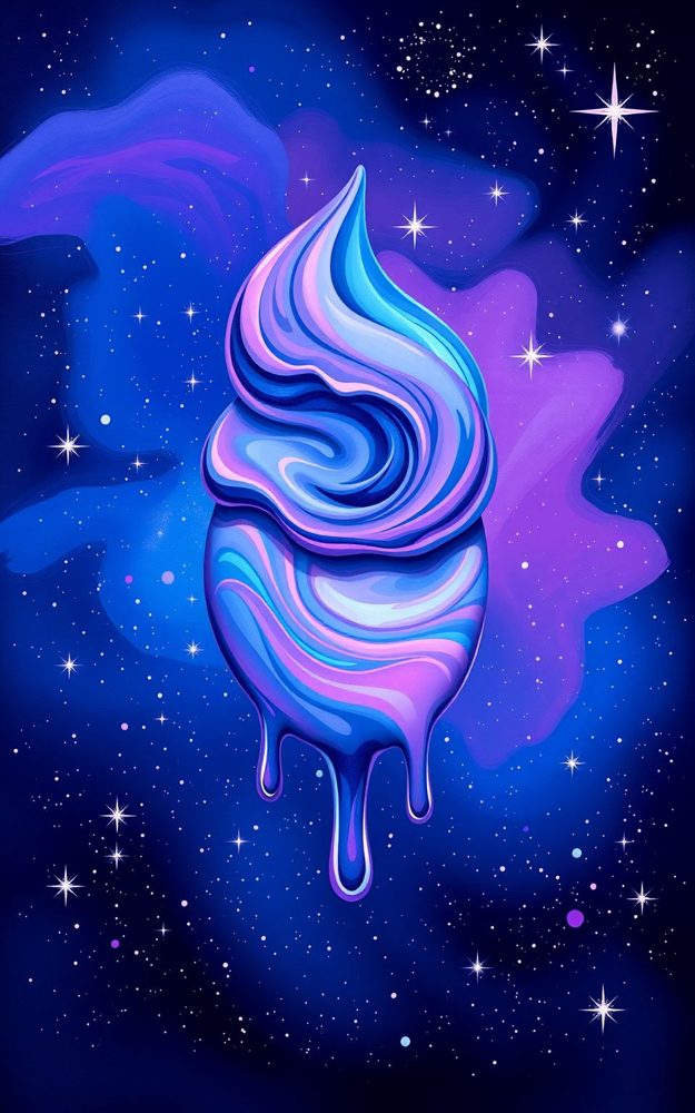 Psychedelic Galactic Ice Cream Swirl Phone Case For iPhone Samsung