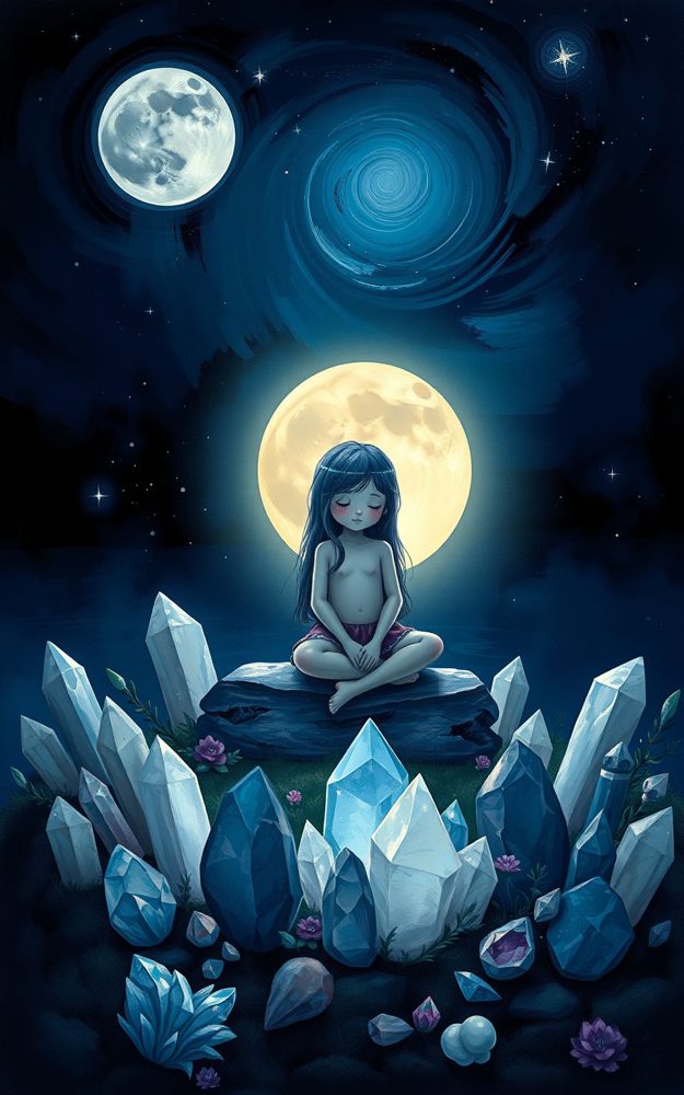 Fantasy Mystic Moonchild Crystal Phone Case For iPhone Samsung