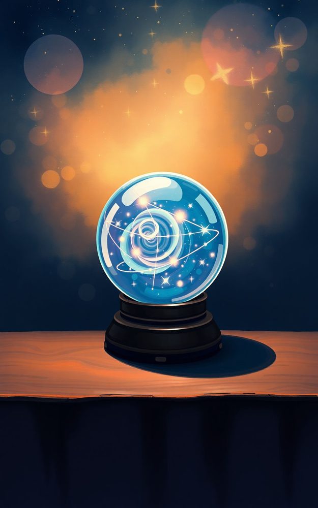 Crystal Ball Fortune Telling Glowing Crystal Phone Case For iPhone Samsung