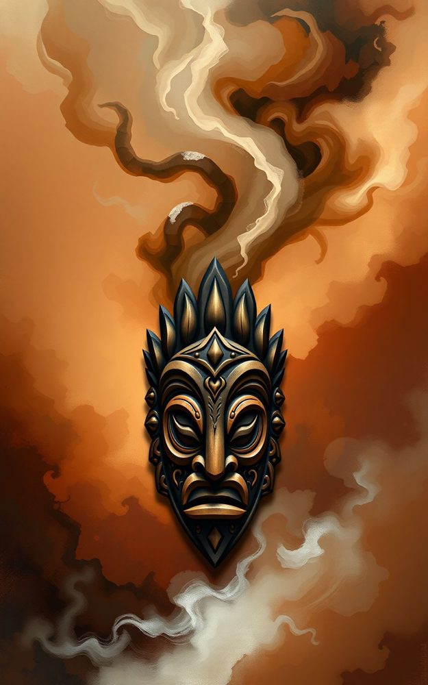 Tribal Mask Art Gothic Dark Ancient Spirits