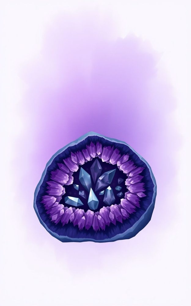 Crystal Geode Purple Gemstone Illustration